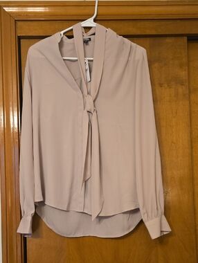Express Blush Tie-Neck Blouse